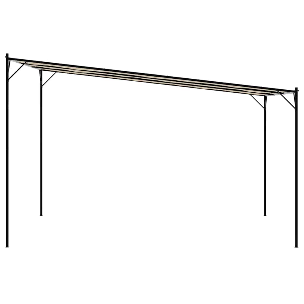 Pavėsinė, smėlio spalvos, 4x4m, audinys ir plienas, 180g/m²