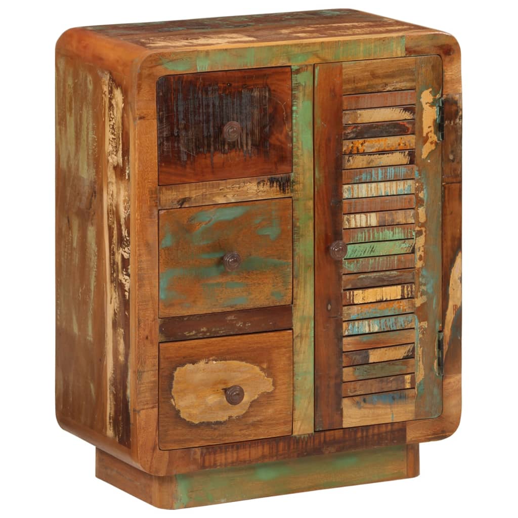 Side cabinet with 3 drawers, 55x30x70cm, reclaimed wood