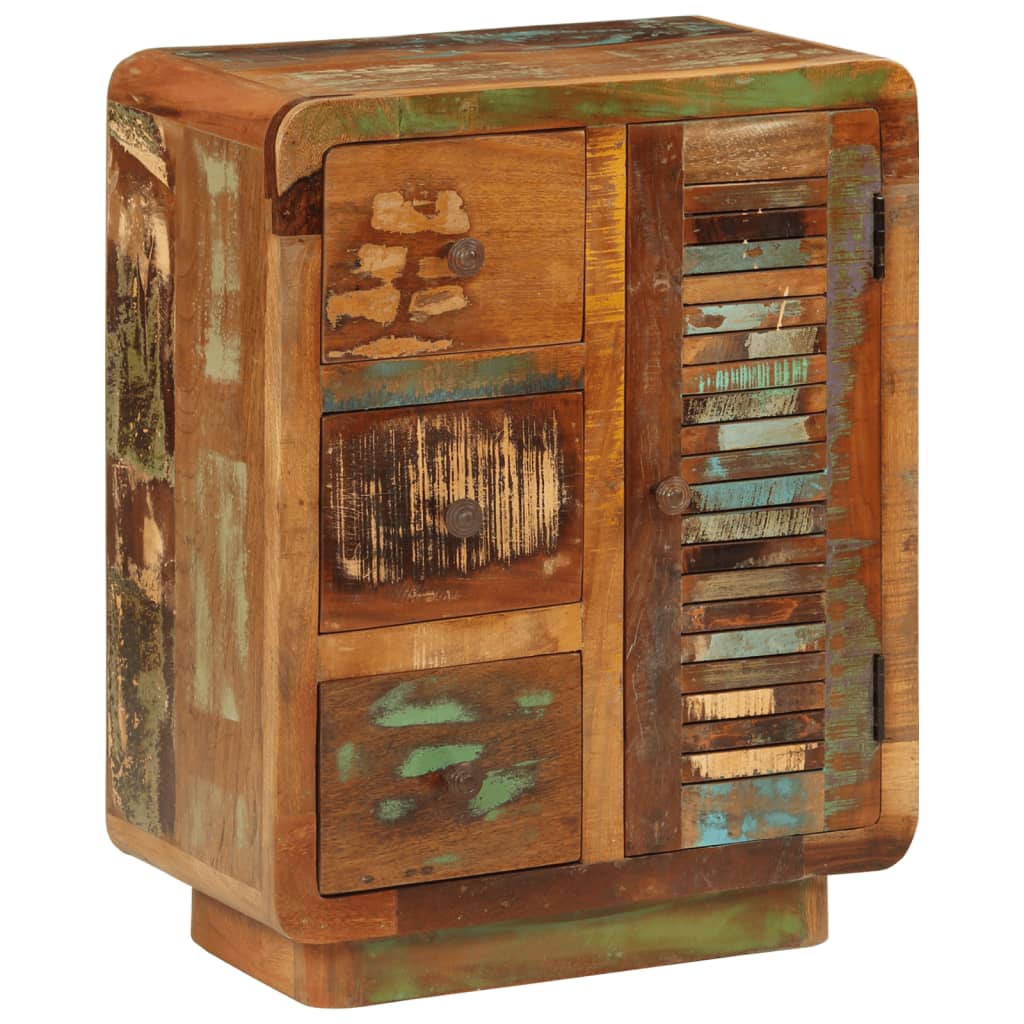 Side cabinet with 3 drawers, 55x30x70cm, reclaimed wood