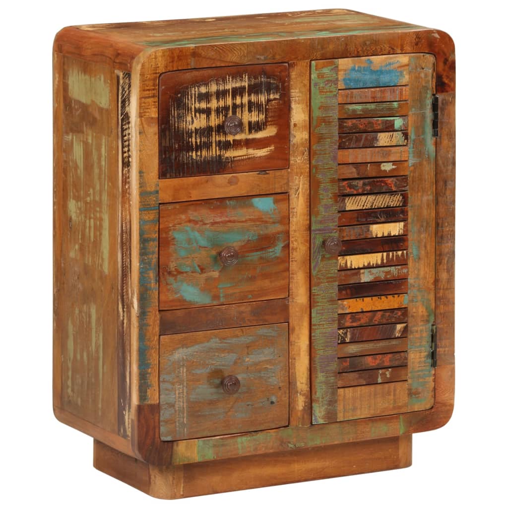 Side cabinet with 3 drawers, 55x30x70cm, reclaimed wood