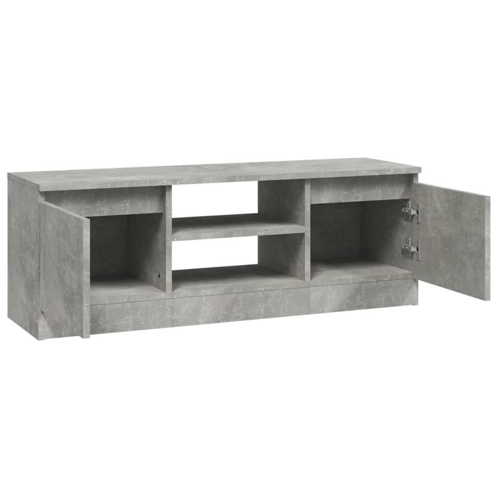 TV skapītis ar durvīm, betona pelēks, 102x30x36cm