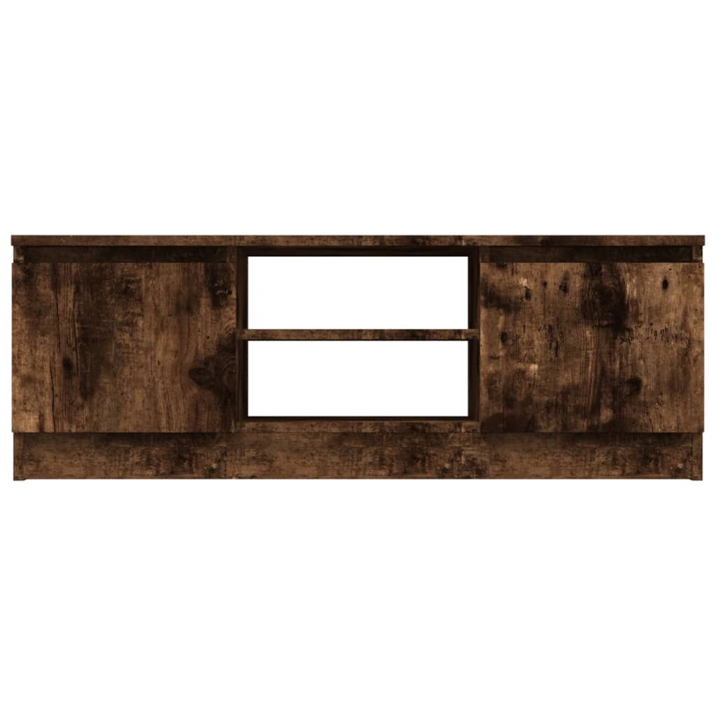 TV cabinet with doors, smoke oak, 102x30x36cm