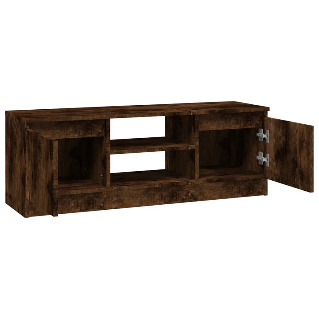 TV cabinet with doors, smoke oak, 102x30x36cm