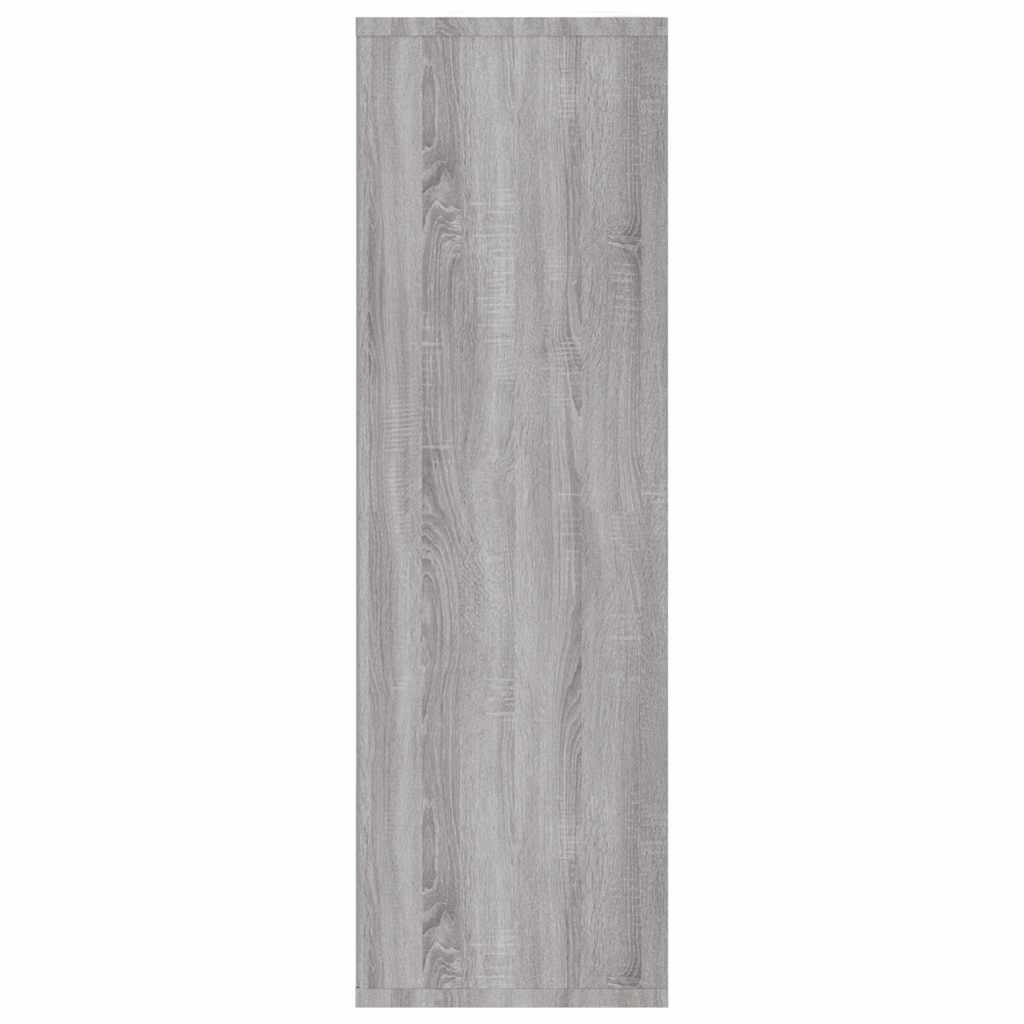 Grāmatu/sānu skapis, pelēks ozols, 50x25x80cm, koks