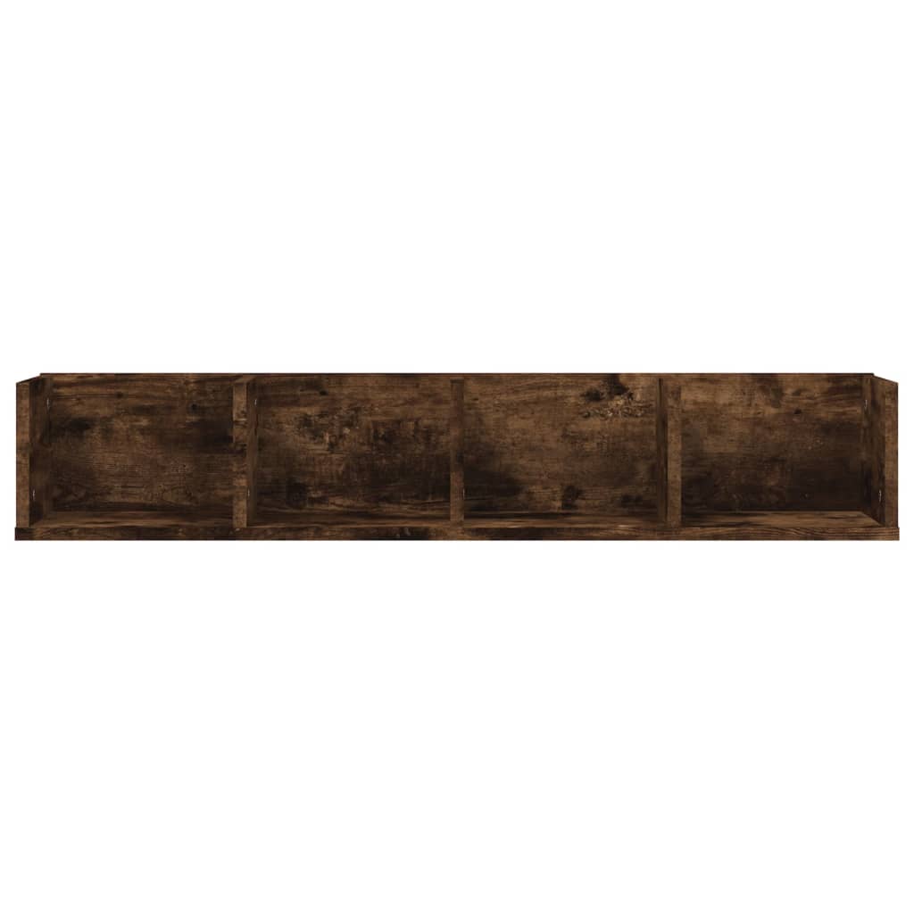 Sieninė CD lentyna, dūminio ąžuolo, 100x18x18cm, mediena