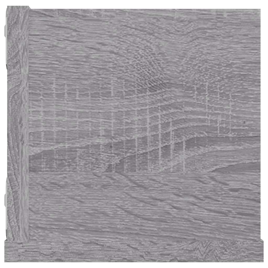 Wall-mounted CD shelf, grey oak, 100x18x18cm, wood