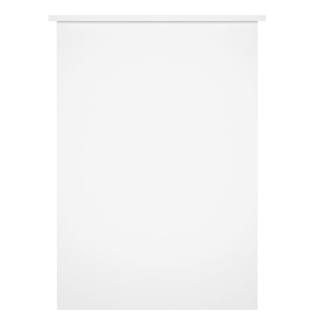 Rašomasis stalas, baltas, 100x55x75cm, mediena, blizgus