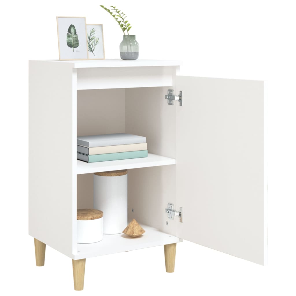 Bedside cabinets, 2 pcs., white, 40x35x70cm, engineered wood