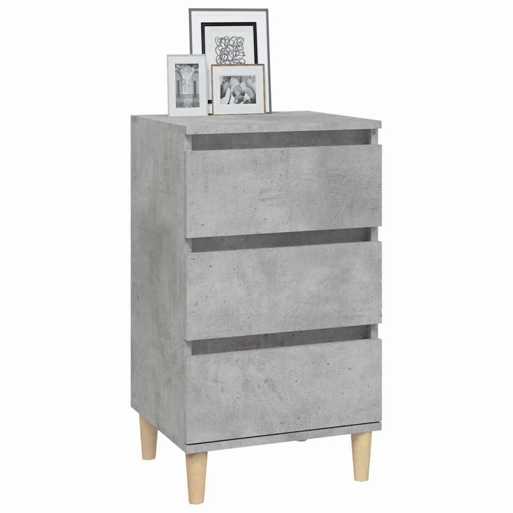Bedside table, concrete grey, 40x35x70cm, engineered wood