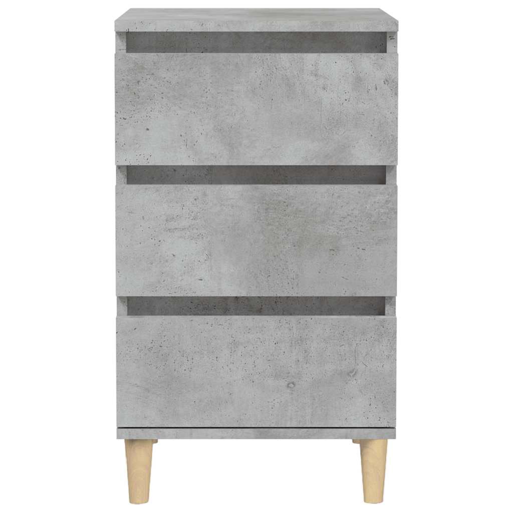 Bedside table, concrete grey, 40x35x70cm, engineered wood