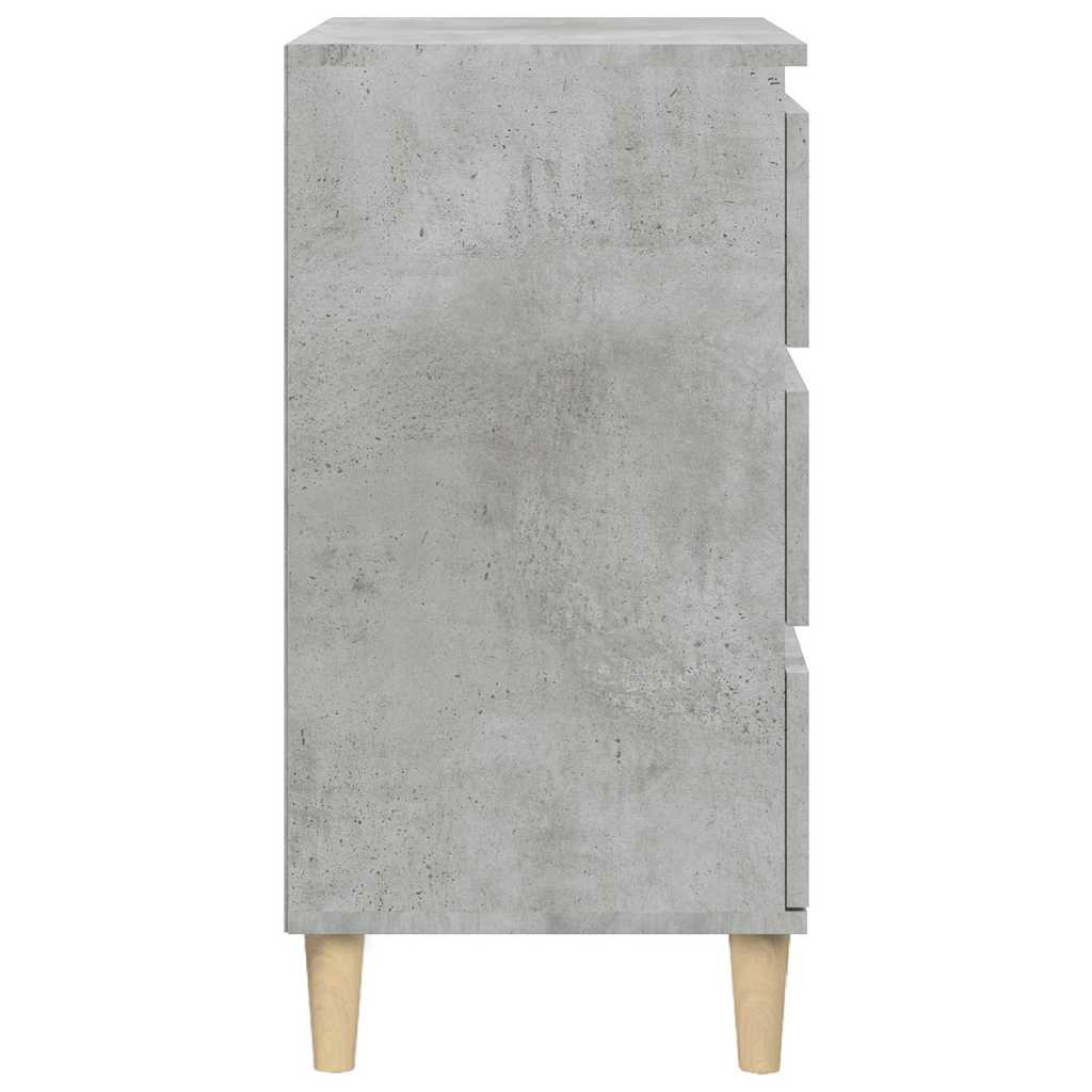 Bedside table, concrete grey, 40x35x70cm, engineered wood