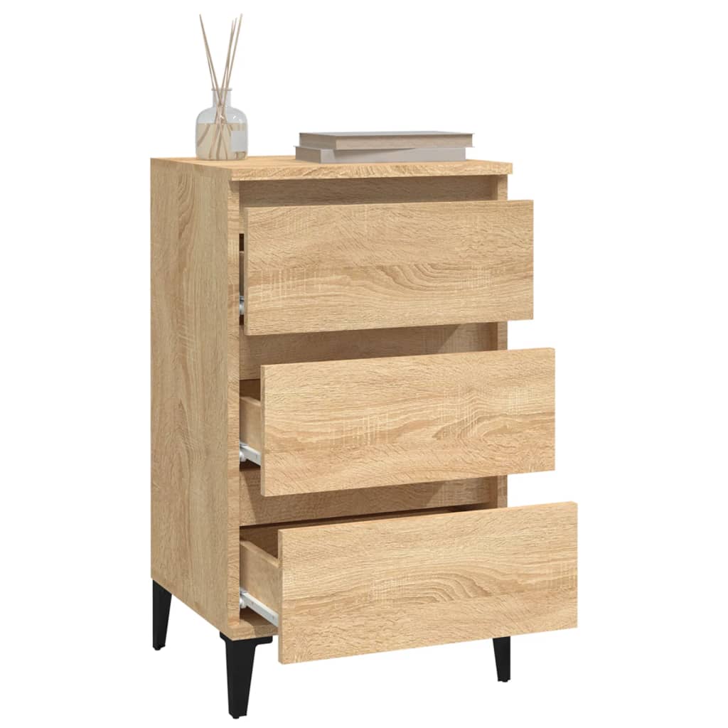 Nightstand, oak color, 40x35x70cm, engineered wood