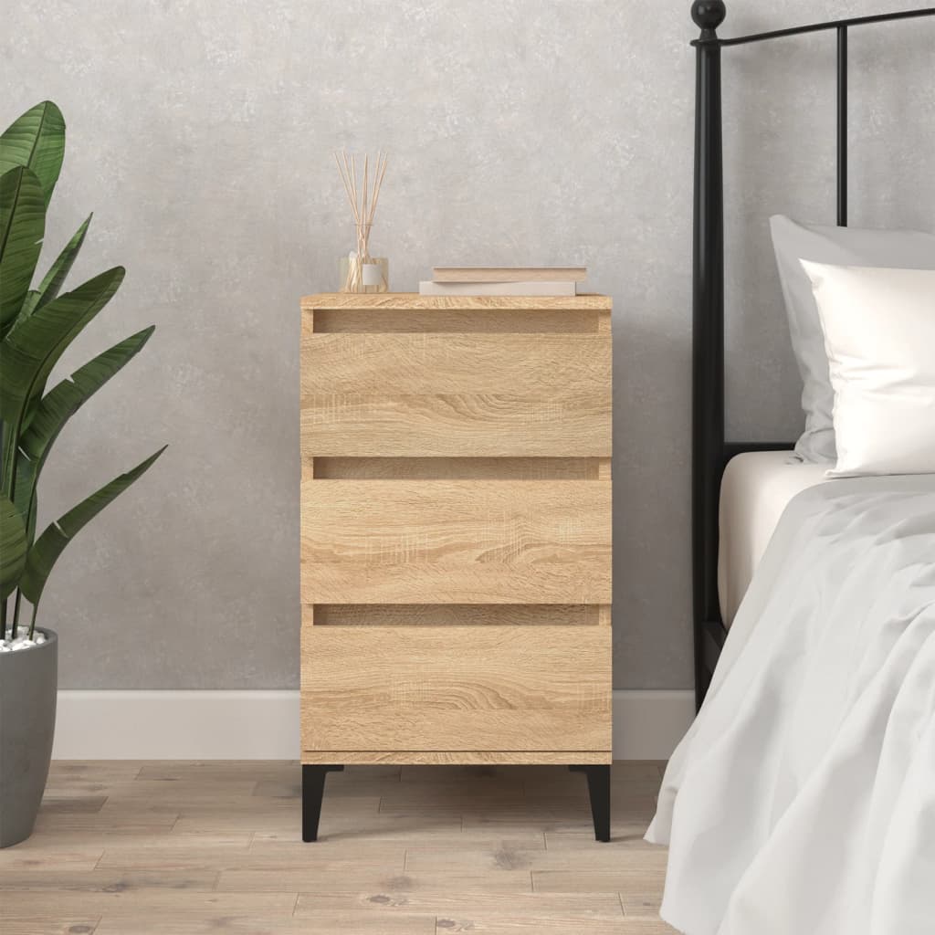 Nightstand, oak color, 40x35x70cm, engineered wood