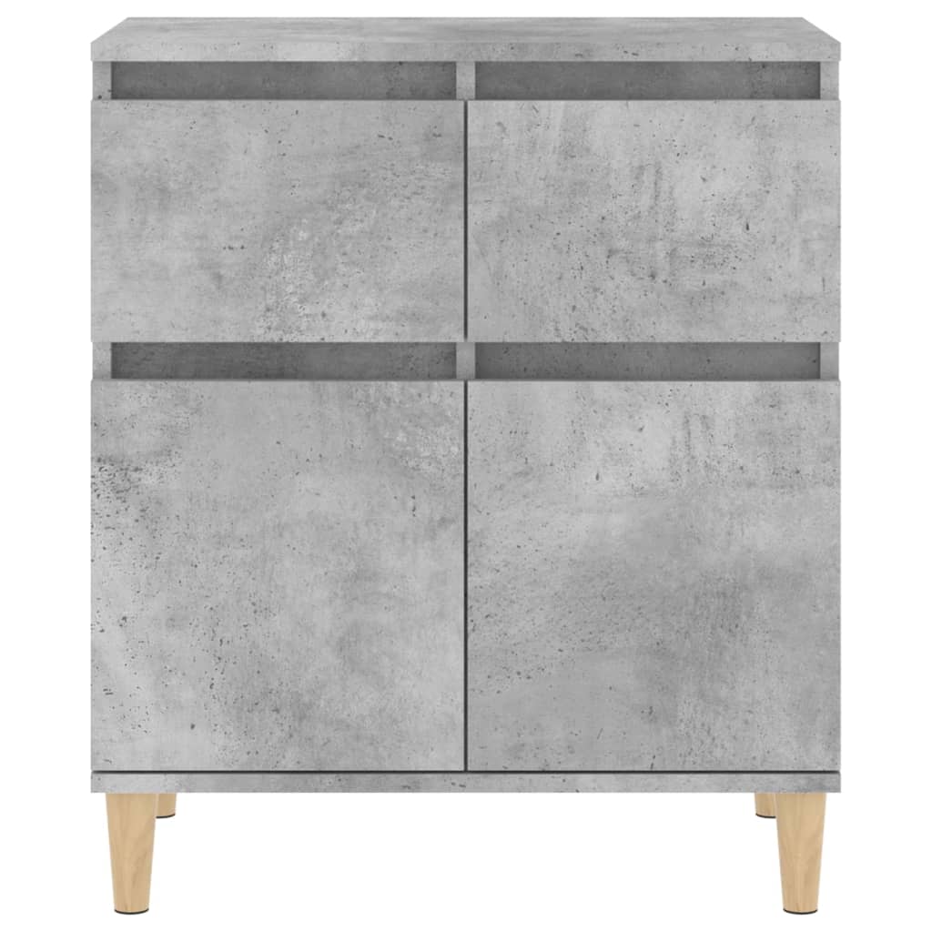 Sānu skapītis, betona pelēks, 60x35x70cm, apstrādāta koksne