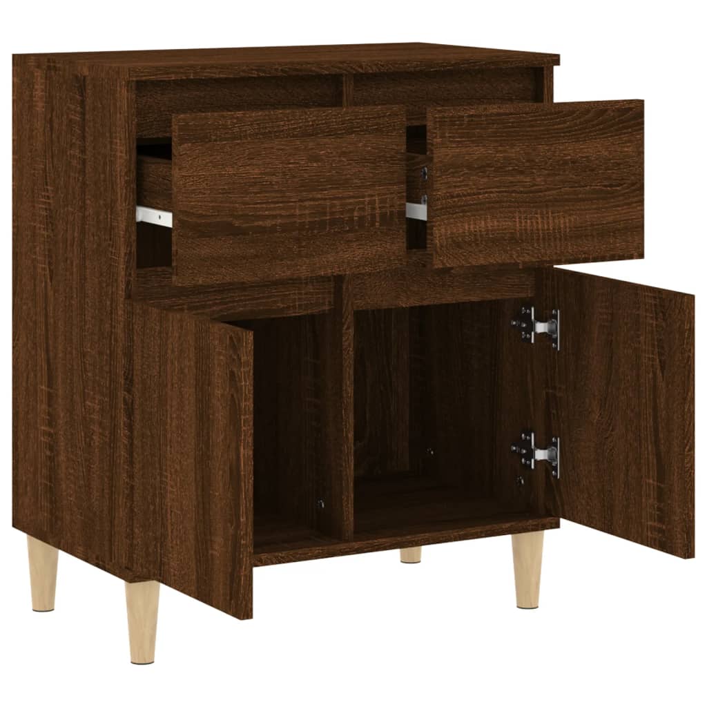 Side cabinet, brown oak, 60x35x70cm, engineered wood