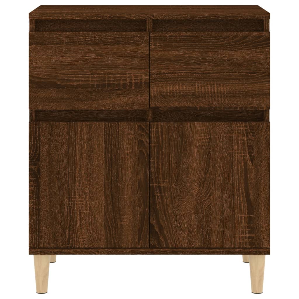 Side cabinet, brown oak, 60x35x70cm, engineered wood