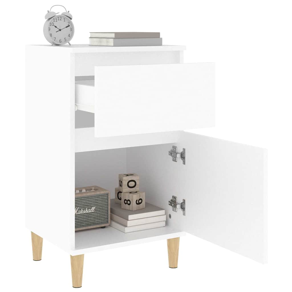 Bedside tables, 2 pcs., white, 40x35x70cm