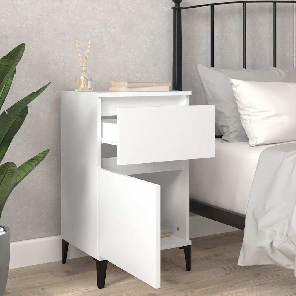 Bedside table, white, 40x35x70cm