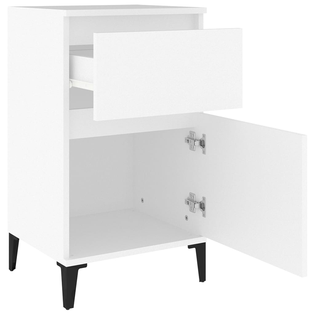 Bedside table, white, 40x35x70cm
