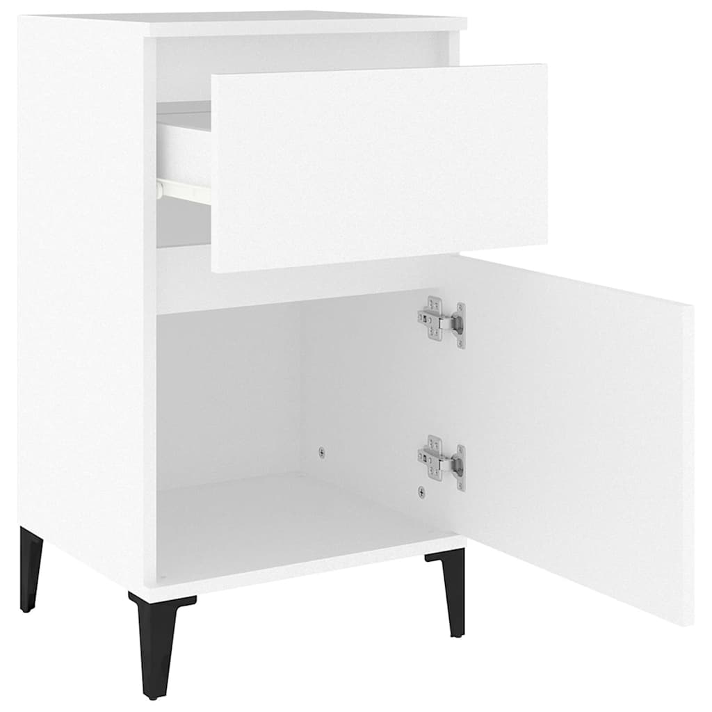 Bedside table, white, 40x35x70cm