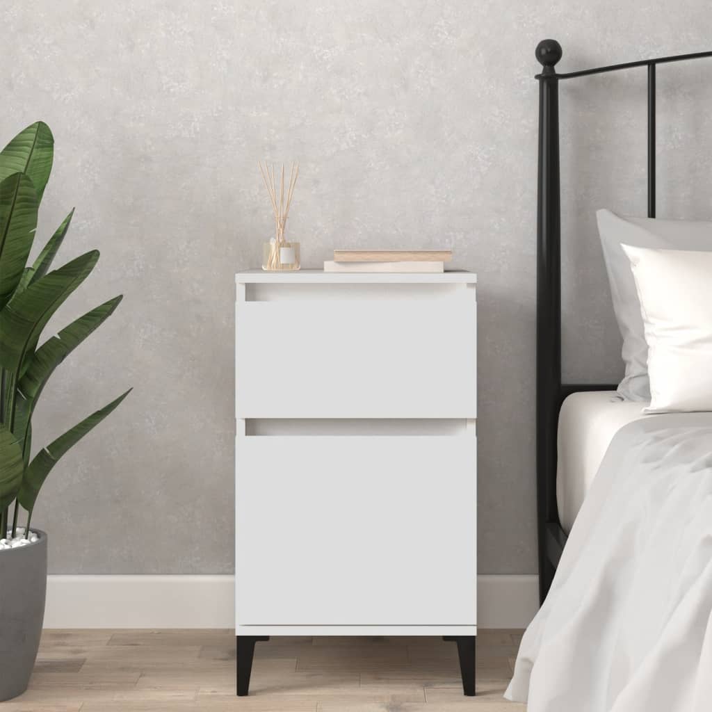 Bedside table, white, 40x35x70cm