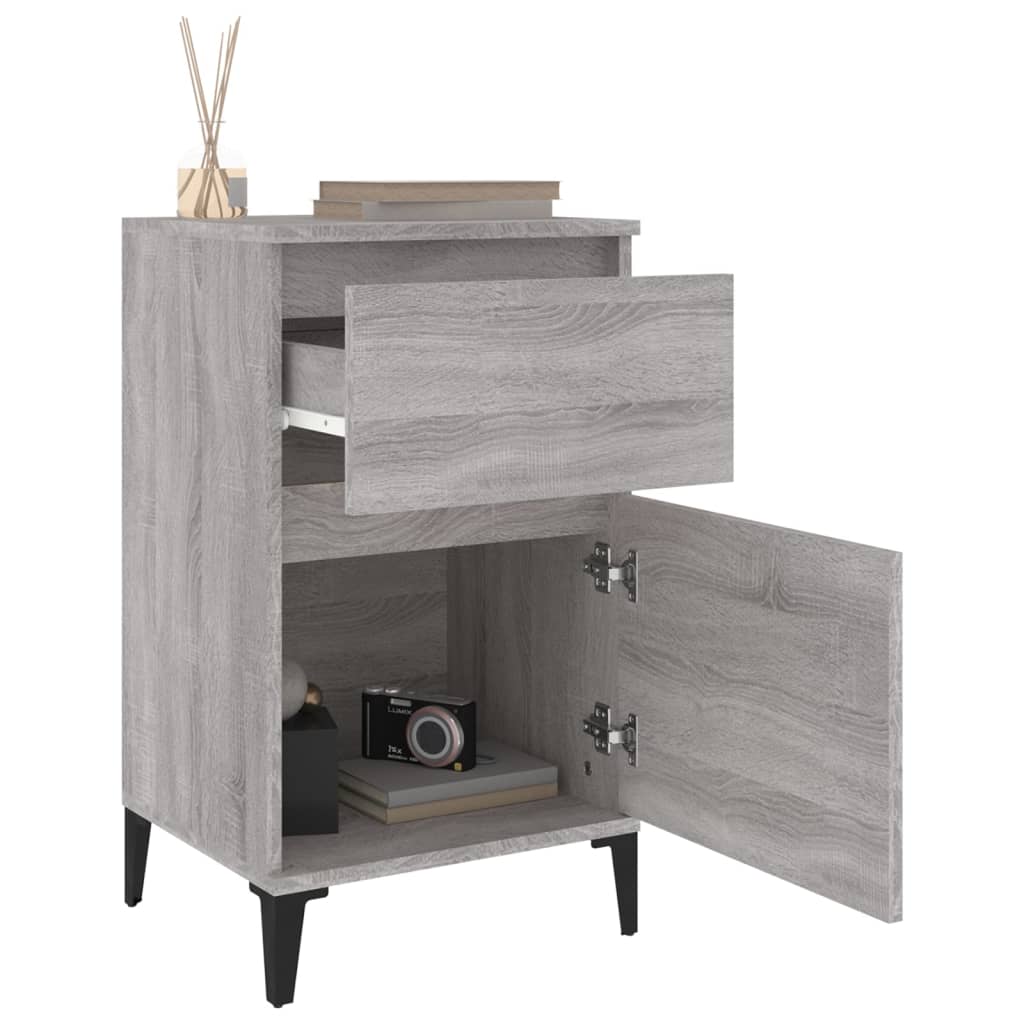 Nightstands, 2 pcs., grey oak, 40x35x70cm
