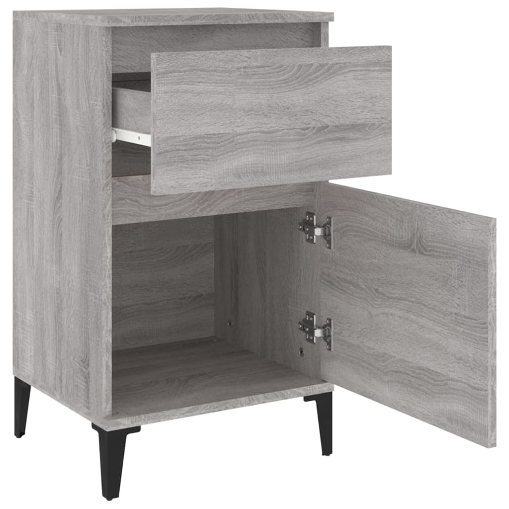 Nightstands, 2 pcs., grey oak, 40x35x70cm