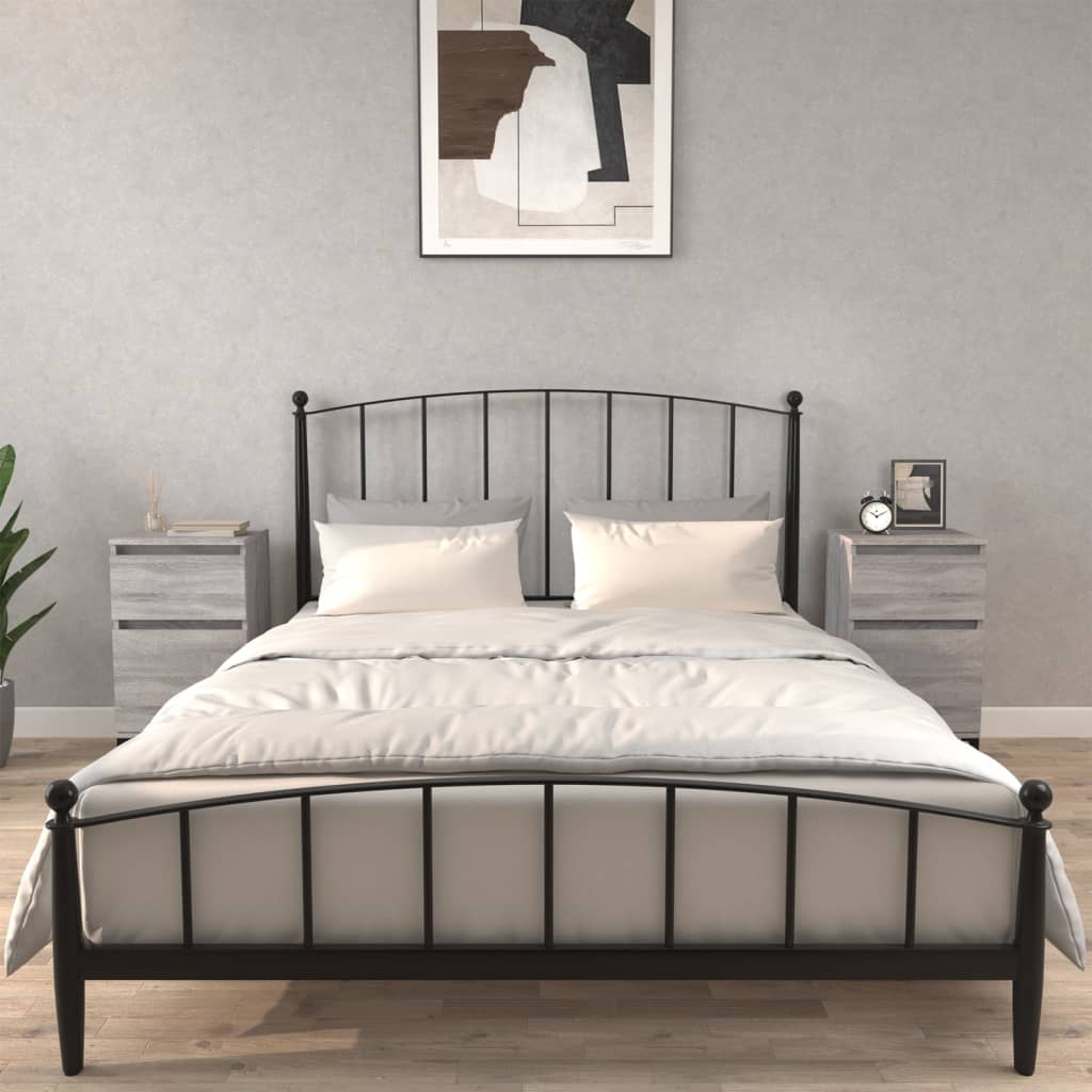 Nightstands, 2 pcs., grey oak, 40x35x70cm