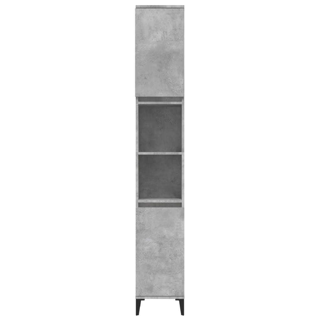 Bathroom cabinet, concrete grey, 30x30x190cm, wood