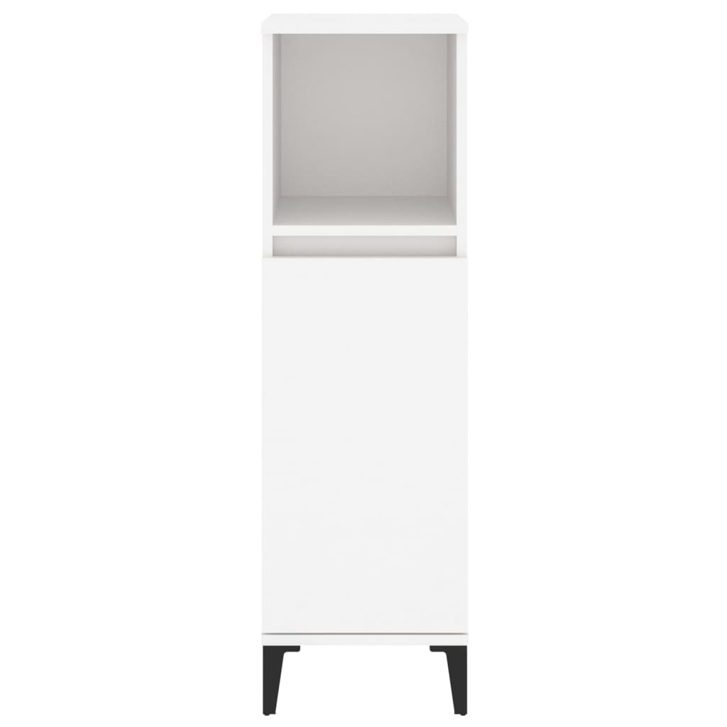 Bathroom cabinet, white, 30x30x100cm, engineered wood