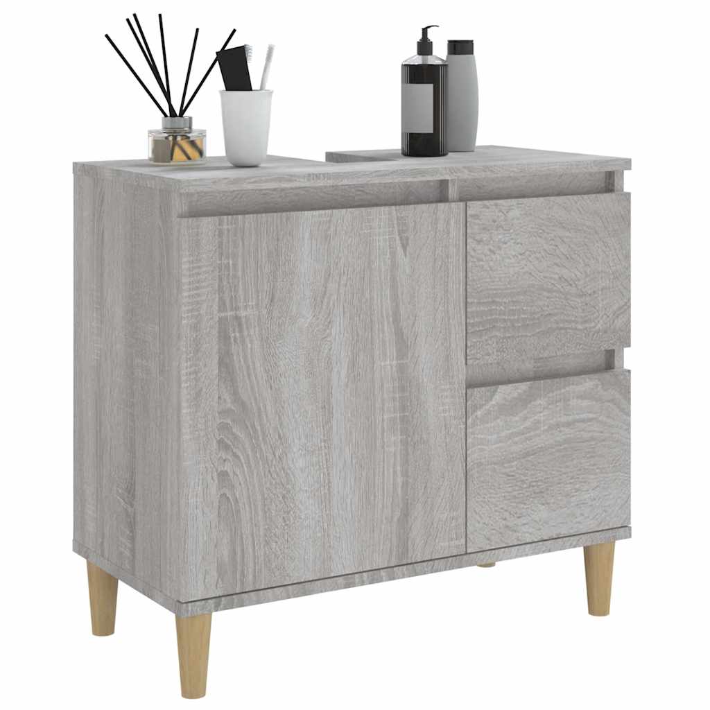 Bathroom cabinet, grey oak, 65x33x60cm, wood