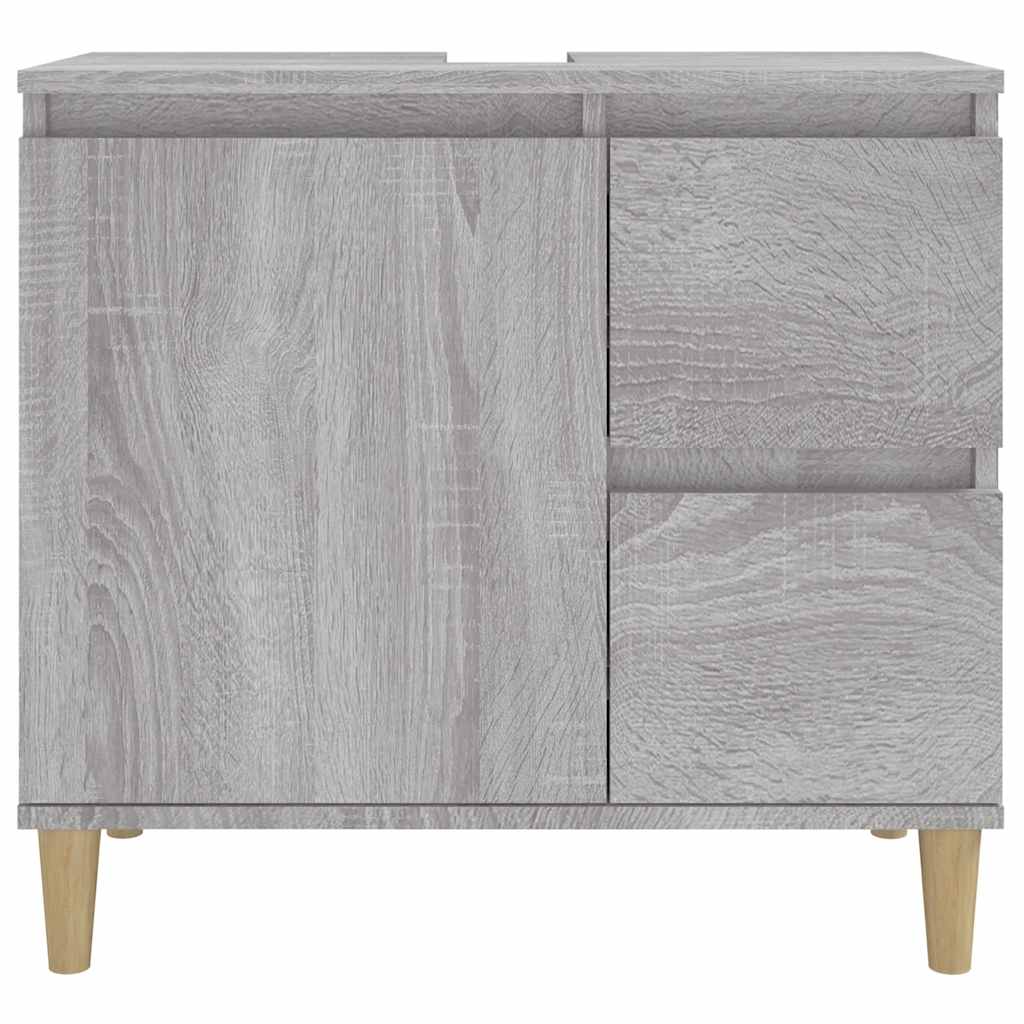 Bathroom cabinet, grey oak, 65x33x60cm, wood