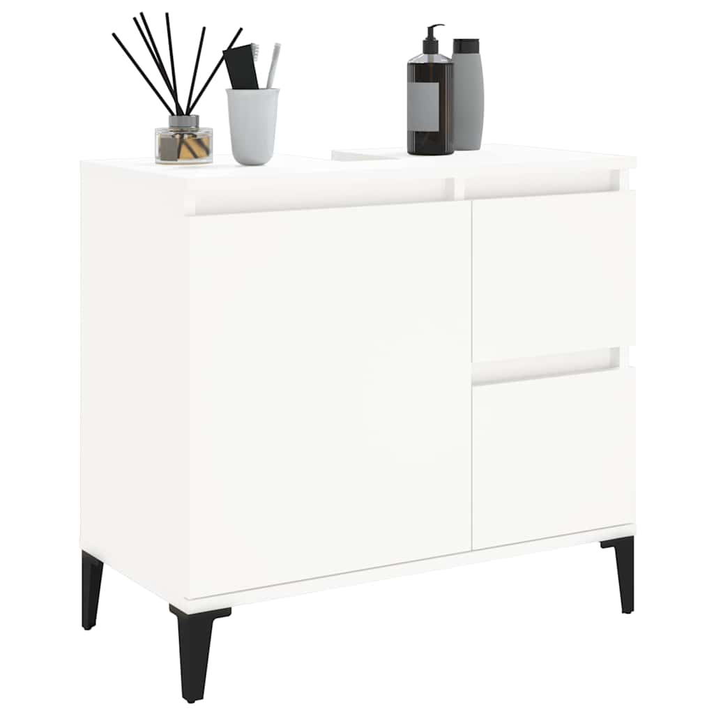 Bathroom cabinet, white, 65x33x60cm, engineered wood