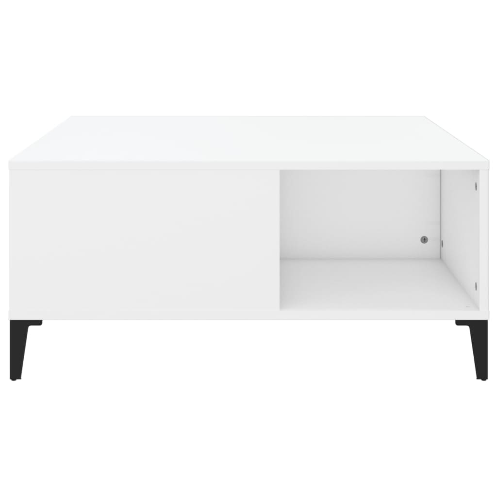Coffee table, white, 80x80x36.5cm, engineered wood
