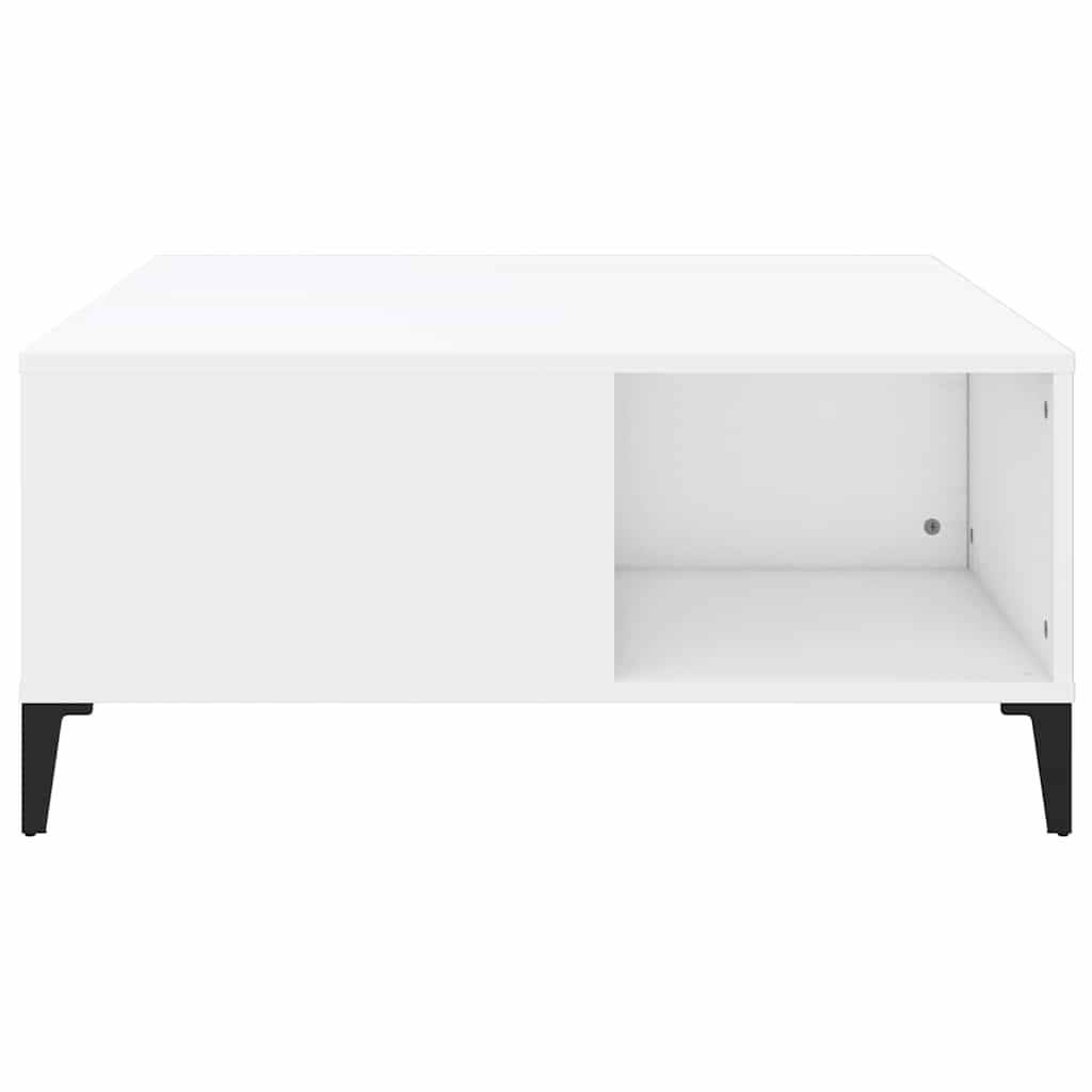 Coffee table, white, 80x80x36.5cm, engineered wood