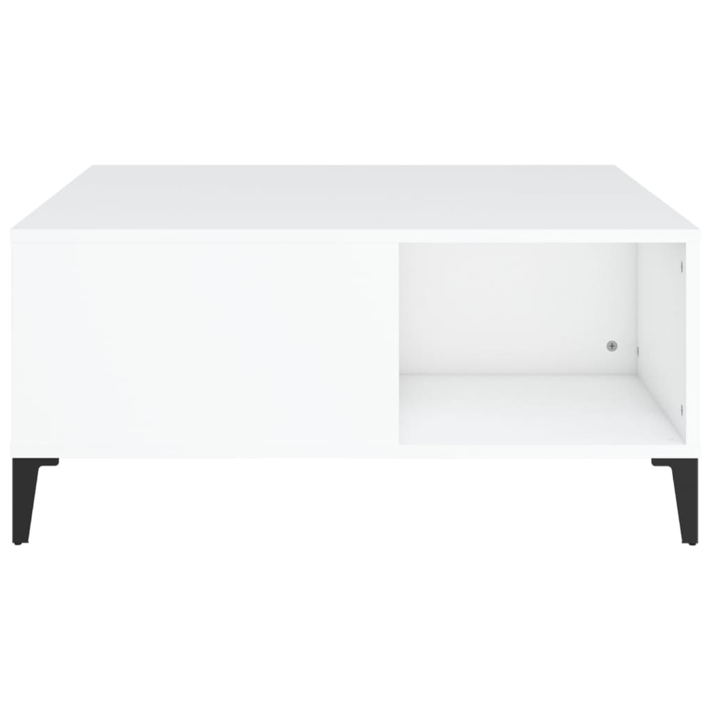 Coffee table, white, 80x80x36.5cm, engineered wood