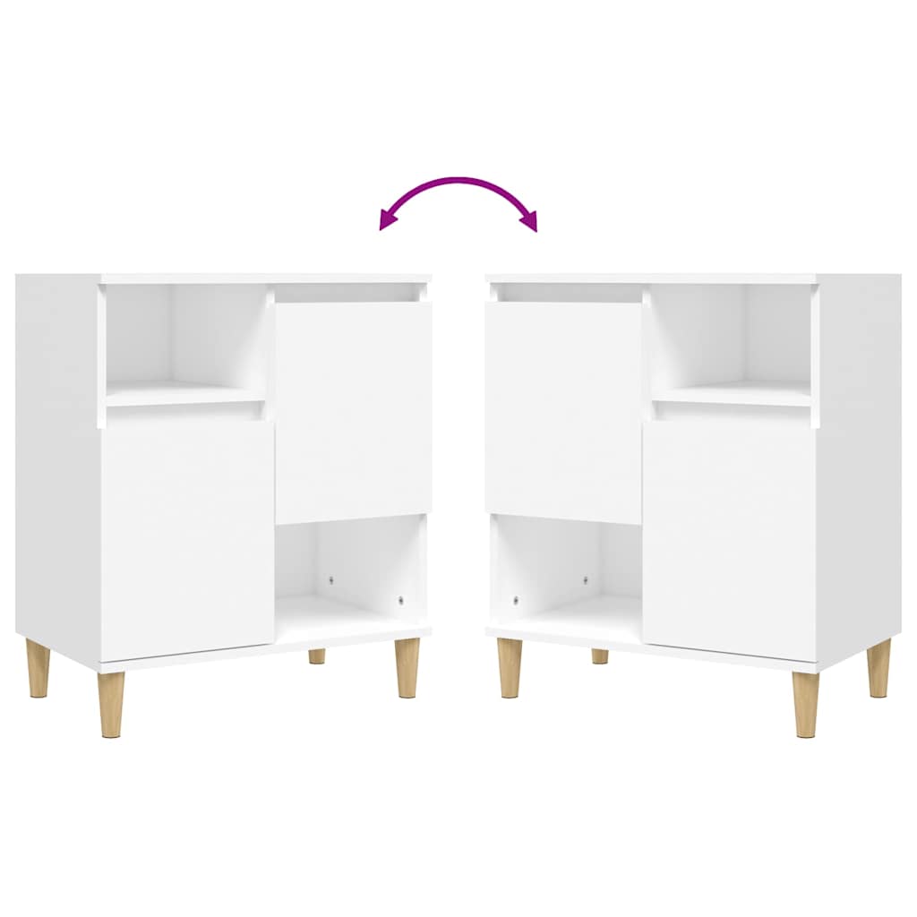 Side cabinet, white, 60x35x70cm, engineered wood