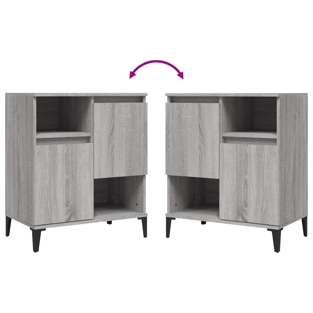 Sideboard, grey oak, 60x35x70cm, engineered wood