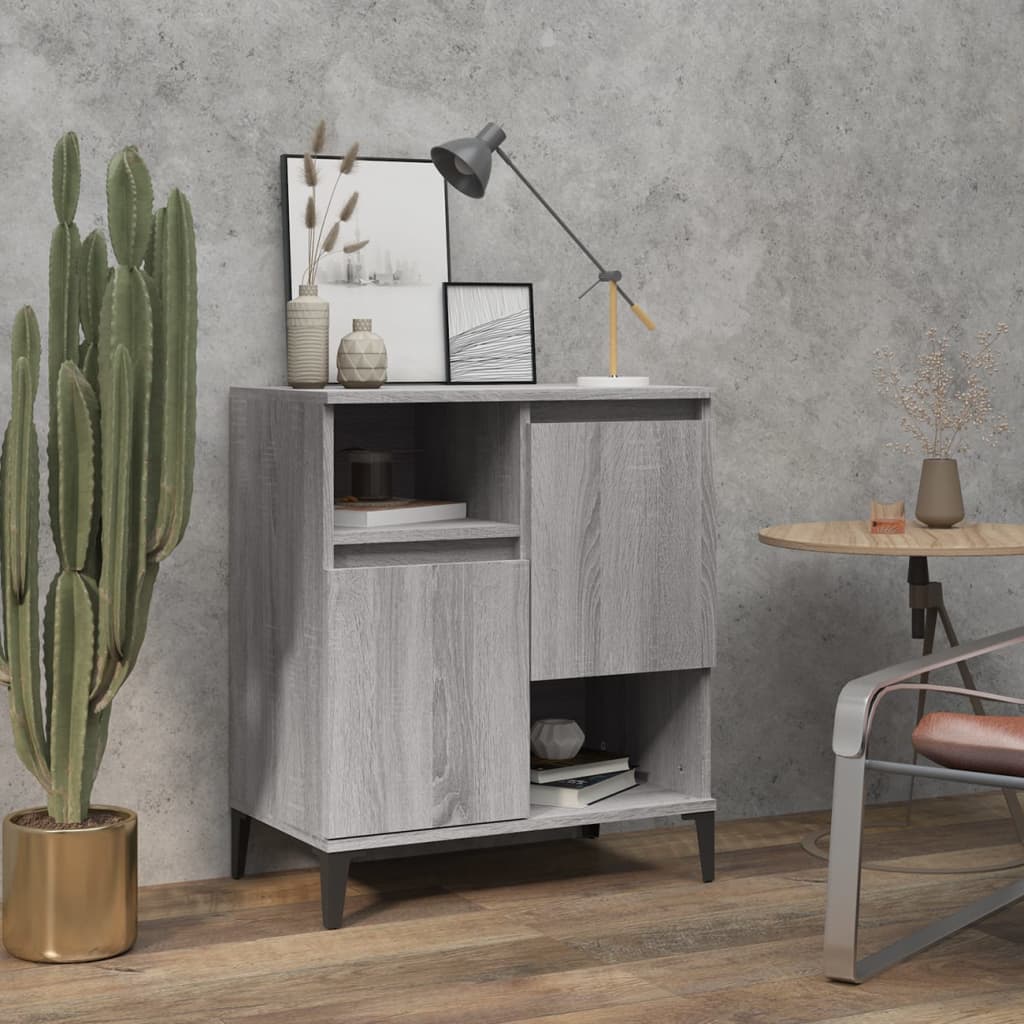 Sideboard, grey oak, 60x35x70cm, engineered wood