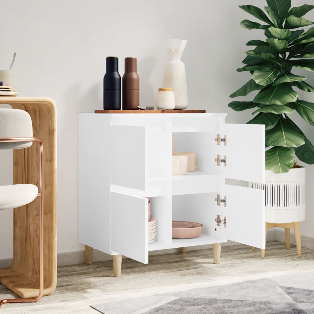 Side cabinet, white, 60x35x70cm, engineered wood