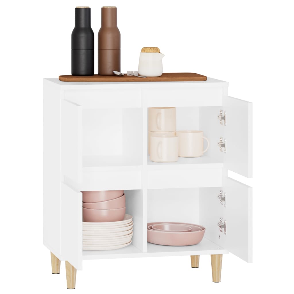 Side cabinet, white, 60x35x70cm, engineered wood