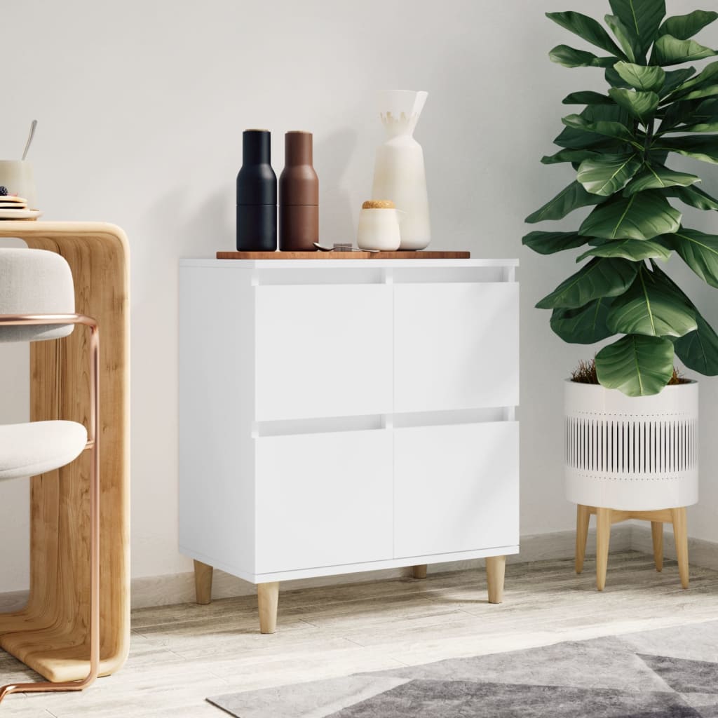 Side cabinet, white, 60x35x70cm, engineered wood