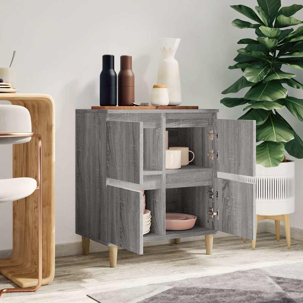 Side cabinet, grey oak, 60x35x70cm, engineered wood