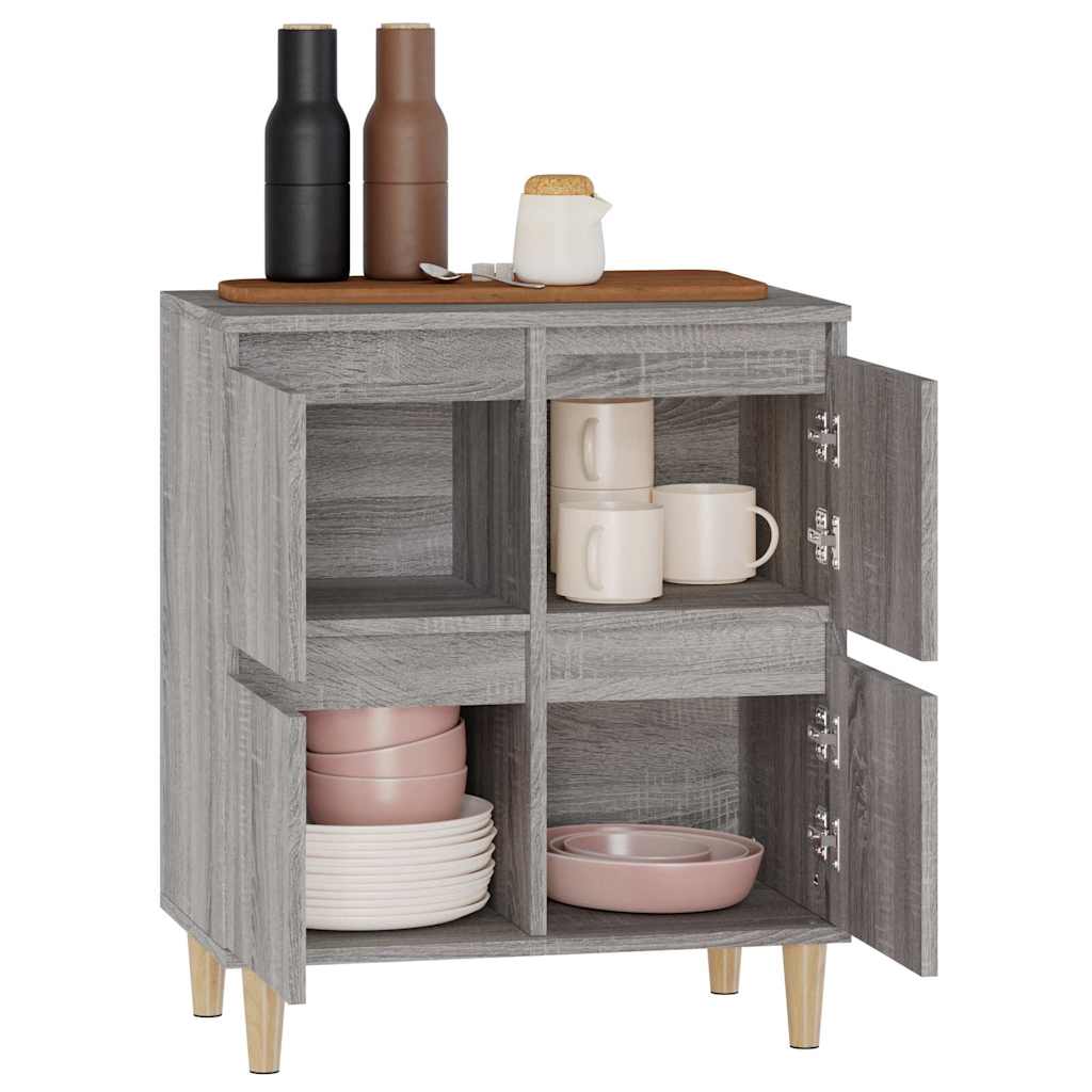 Side cabinet, grey oak, 60x35x70cm, engineered wood