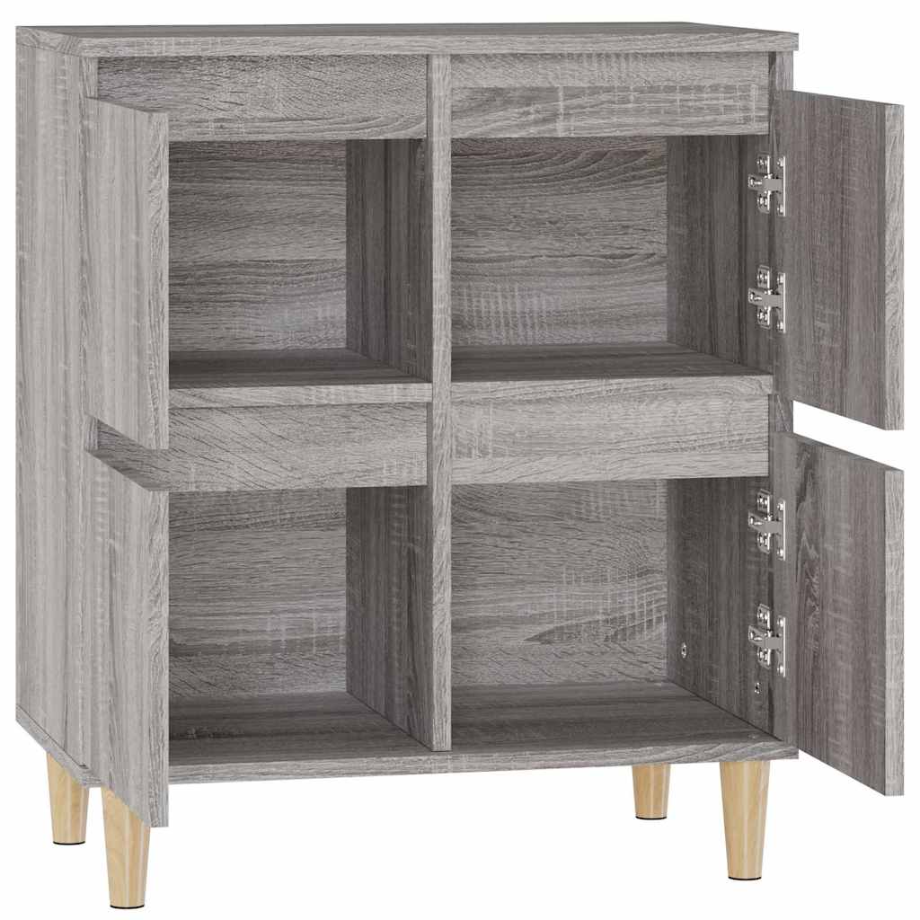 Side cabinet, grey oak, 60x35x70cm, engineered wood