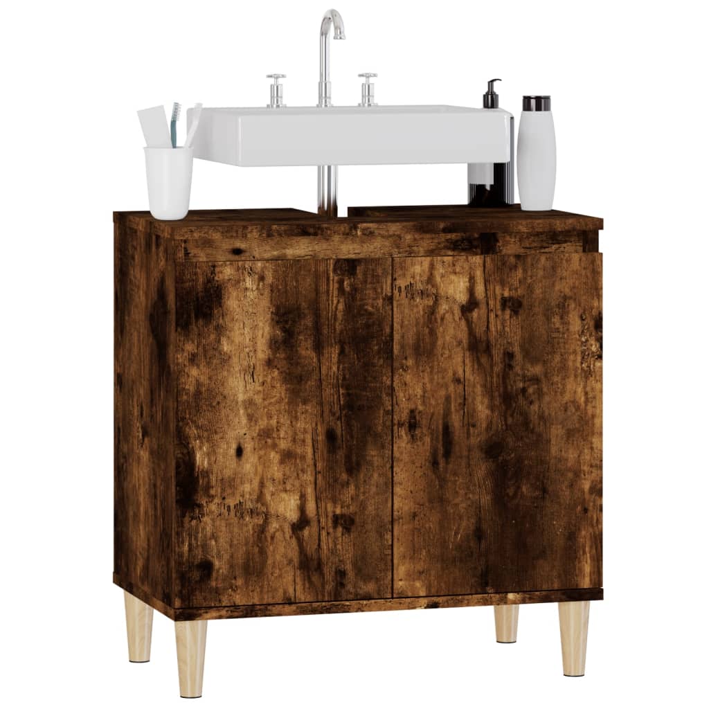 Vanity cabinet, smoky oak, 58x33x60cm, wood