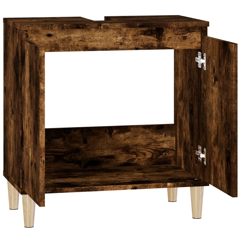 Vanity cabinet, smoky oak, 58x33x60cm, wood