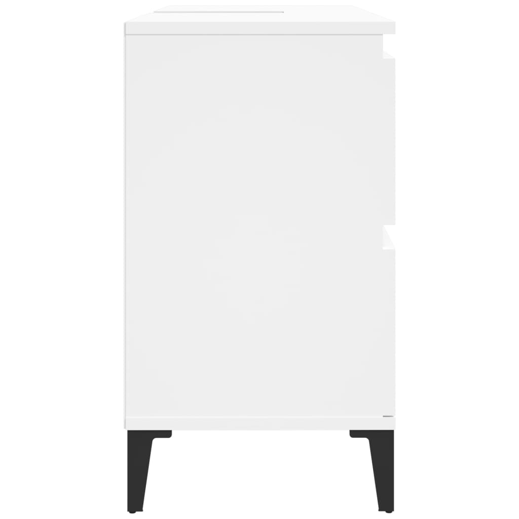 Washbasin cabinet, white, 80x33x60cm, engineered wood