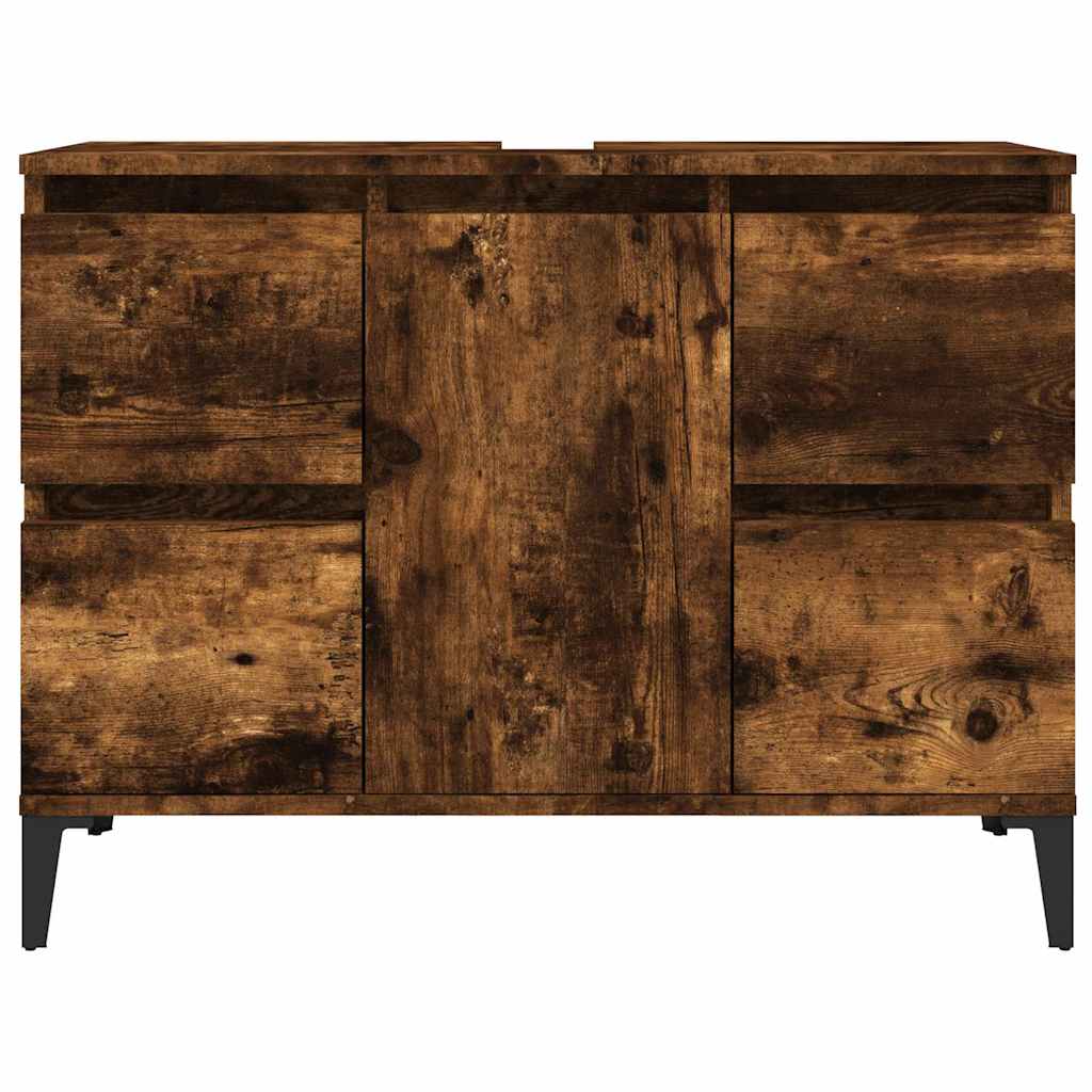 Vanity cabinet, smoky oak, 80x33x60cm, wood