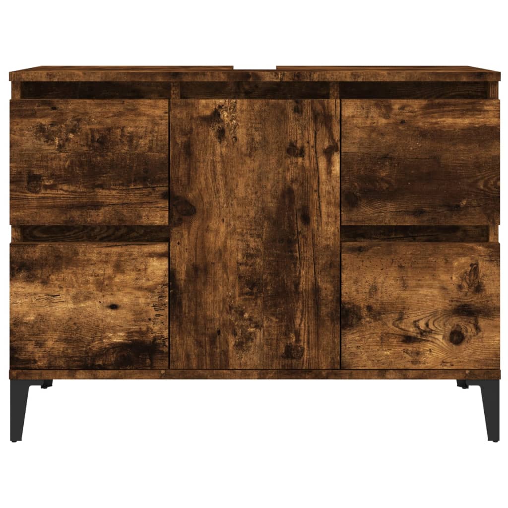 Vanity cabinet, smoky oak, 80x33x60cm, wood